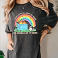 Raccoon Dumpster Fire T-Shirt - Groovy Women's Comfort Colors Pepper