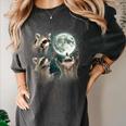 Raccoon Howling Moon Women's T-Shirt - Quirky Comfort Style Pepper