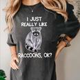 Raccoon Love Women's T-Shirt - Adorable Comfort for Raccoon Fans Pepper