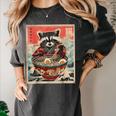 Raccoon Ramen Anime T-Shirt - Japanese Noodles Style for Women Pepper