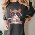 Raccoon T-Shirt - Women's Comfort Colors, Small - Fun Cookie Design Pepper