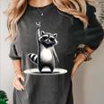 Retro Raccoon Rock Music Women’s Comfort Colors T-Shirt Pepper