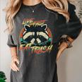 Retro Raccoon Women's T-Shirt - Live Fast Eat Trash Design Pepper