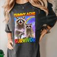 Tummy Ache Survivor Raccoon Women's Small Comfort Colors Tee Pepper
