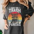 Vintage Raccoon Women's T-Shirt - Retro Save the Trash Pandas Design Pepper