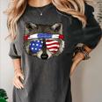 Women's Patriotic Raccoon T-Shirt - July 4th Comfort Colors Top Pepper