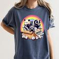 Adopt A Street Cat Women's T-Shirt - Vintage Urban Wildlife Charm Denim