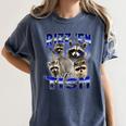Autistic Raccoon Rizz Women's T-Shirt - Fun Meme Relaxed Fit Denim