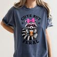 Cute & Feral Sunglasses Raccoon Women's T-Shirt - Vibrant Fun Denim