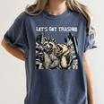 Let's Get Trashed Raccoon & Opossum Drink Beer Women's T-Shirt Denim