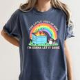 Raccoon Dumpster Fire T-Shirt - Groovy Women's Comfort Colors Denim