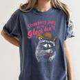 Raccoon Humor Women's T-Shirt - Comfort Colors Strawberry Jam Fun Denim