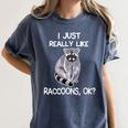 Raccoon Love Women's T-Shirt - Adorable Comfort for Raccoon Fans Denim