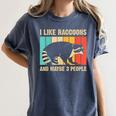 Raccoon Lover Comfort Colors T-Shirt - Introvert Design for Men & Women Denim