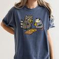 Raccoon Opossum Pizza T-Shirt - Fun Designs for Women, Kids Denim