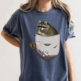 Raccoon Pocket Women's Comfort Tee - Ideal for Animal Lovers Denim
