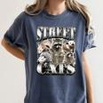 Raccoon Unhinged And Feral Retro Raccoon Feral Summer Women's Comfort Colors T-Shirt Denim