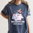 Raccoonicorn Women's T-Shirt – Whimsical Unicorn Trash Panda Delight Denim