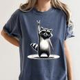 Retro Raccoon Rock Music Women’s Comfort Colors T-Shirt Denim