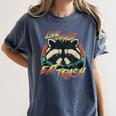 Retro Raccoon Women's T-Shirt - Live Fast Eat Trash Design Denim