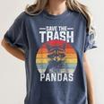 Vintage Raccoon Women's T-Shirt - Retro Save the Trash Pandas Design Denim