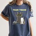 Women's Short Sleeve T-Shirt | Garbage Gang Opossum Raccoon Fun Denim