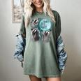 Raccoon Women's T-Shirt - Quirky Moon-Howling Trio | Comfort Colors Berry