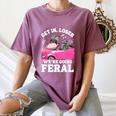 Get In Loser Feral Raccoon Meme - Women's Comfort T-Shirt Moss