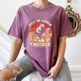 Get In Loser Trash Panda Women's Tee - Funny Animal Graphic Moss