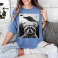 Alien UFO Raccoon Women's T-Shirt - Fun & Comfy Graphic Tee Blue Jean