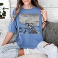 Alien UFO Raccoon Women's T-Shirt – Quirky Cosmic Style Blue Jean