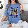 Autistic Raccoon Rizz Women's T-Shirt - Fun Meme Relaxed Fit Blue Jean