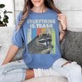 Everything Is Trash Retro Raccoon Lover Camping Women's Comfort Colors T-Shirt Blue Jean