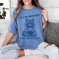 Moody Raccoon Meme Women's T-Shirt | Comfort Colors - Humorous Blue Jean