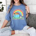 Raccoon Dumpster Fire T-Shirt - Groovy Women's Comfort Colors Blue Jean