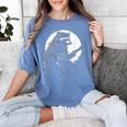 Raccoon Guitarist Women's T-Shirt - Fun Moon Meme Style Blue Jean