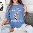 Raccoon Love Women's T-Shirt - Adorable Comfort for Raccoon Fans Blue Jean