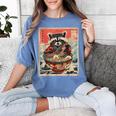 Raccoon Ramen Anime T-Shirt - Japanese Noodles Style for Women Blue Jean