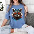 Raccoon Theme Women’s Comfort Colors T-Shirt - Casual Style Blue Jean