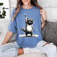 Retro Raccoon Rock Music Women’s Comfort Colors T-Shirt Blue Jean