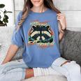 Retro Raccoon Women's T-Shirt - Live Fast Eat Trash Design Blue Jean
