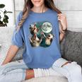 Three Possum Moon Women's T-Shirt - Quirky Comfort Meme Wear Blue Jean