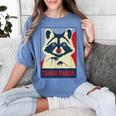 Trash Panda Raccoon Tee - Women's Comfort Colors Animal Design Blue Jean