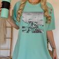 Alien UFO Raccoon Women's T-Shirt – Quirky Cosmic Style Chalky Mint