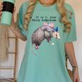 Fairy Godpossum Raccoon T-Shirt - Women's Comfort Colors Tee Chalky Mint