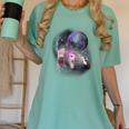 Ferret Women's T-Shirt | Moon Howling Design - Comfy Fit Chalky Mint