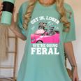 Get In Loser Feral Raccoon Meme - Women's Comfort T-Shirt Chalky Mint