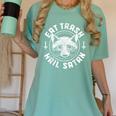 Gothic Raccoon Eating Trash Women's Comfort Colors T-Shirt Chalky Mint