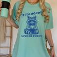Moody Raccoon Meme Women's T-Shirt | Comfort Colors - Humorous Chalky Mint