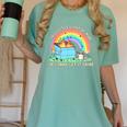 Raccoon Dumpster Fire T-Shirt - Groovy Women's Comfort Colors Chalky Mint